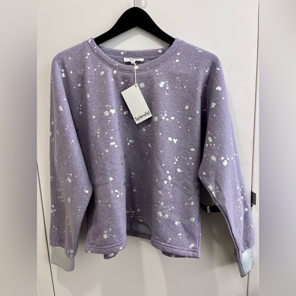 SPLENDID Avalanche Foil Pullover SWEATSHIRT - Picture 6 of 11